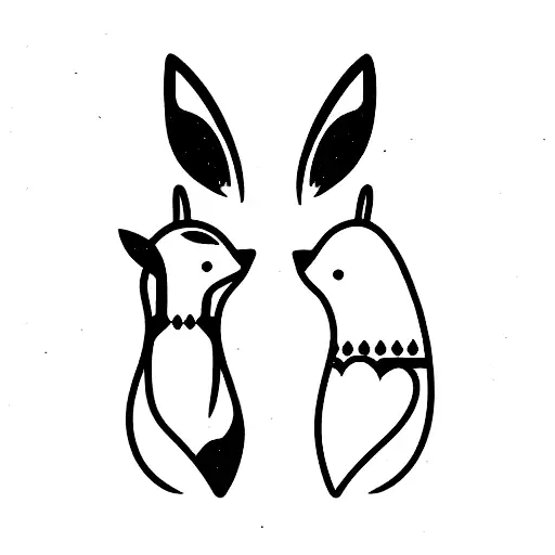 Fox And Bunny In Love