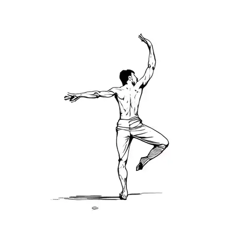Male Dancer Gracefully Moving