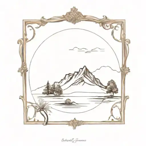 Scottish Highlands In A Vintage Picture Frame