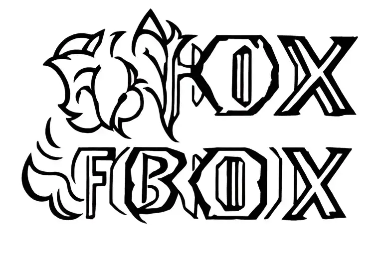Words 'Fox Box' Made Into A Fox