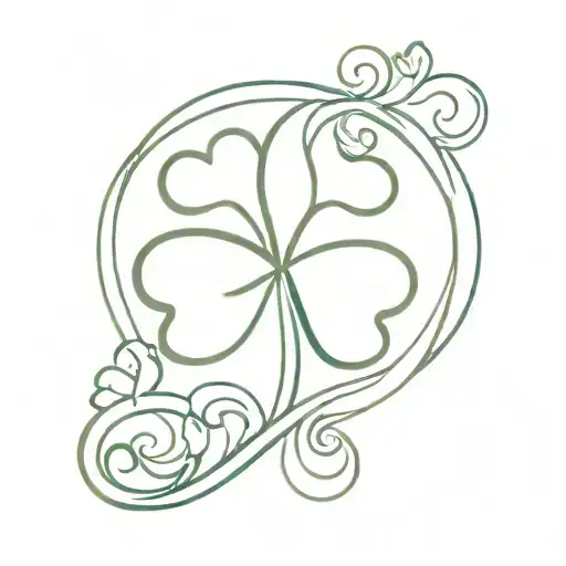 Fleur Di Lis And A Shamrock Intertwined