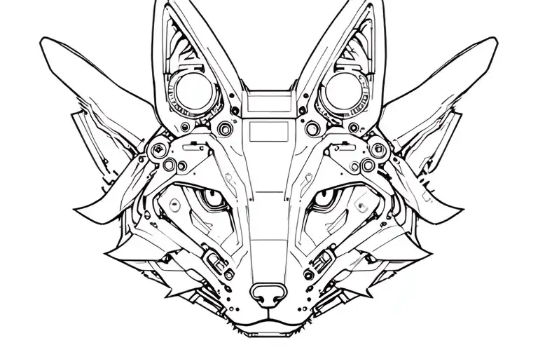 Mechanical Steampunk Robotic Fox Head Incorporating Battery Elements