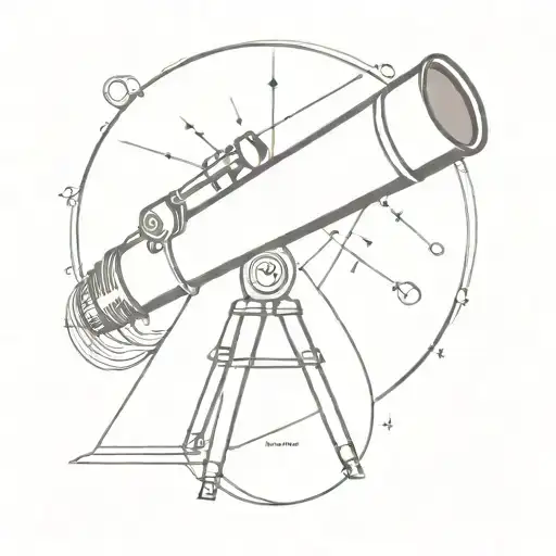 Telescope With An Eye Symbol Integrated