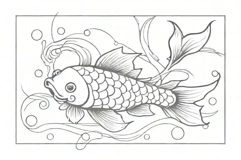 Koi Fish Swimming
