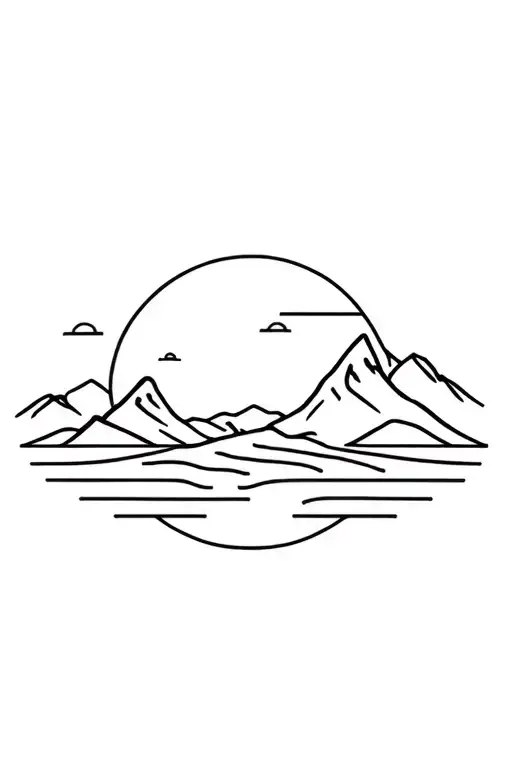 Sea Land Mountain Sunrise Integrated