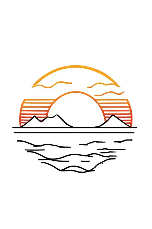 Sea Land Mountain Sunrise Integrated