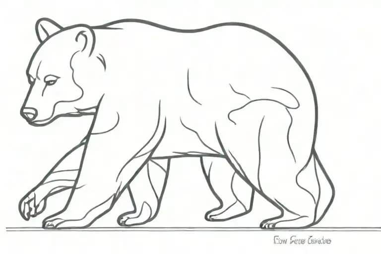 Name Written On Bear Walking