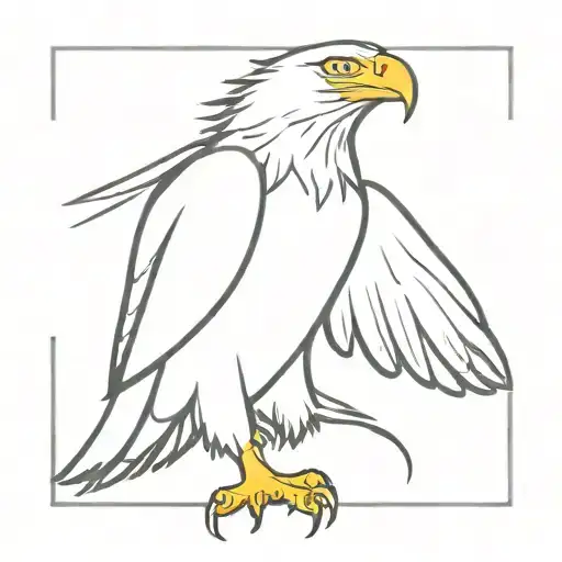 Blad Eagle Flying With Wings Spread And Talons Reaching Out