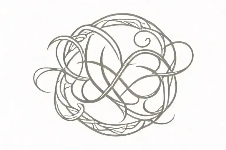 Infinity With Love And Letter N Hidden