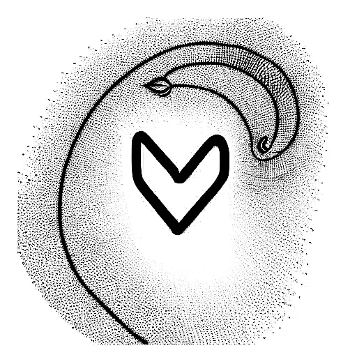 Heartbeat Line With Letter M