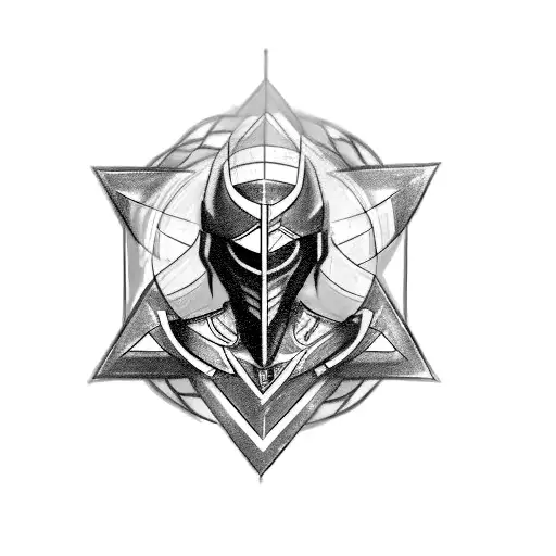 A Star With A Helmet On It