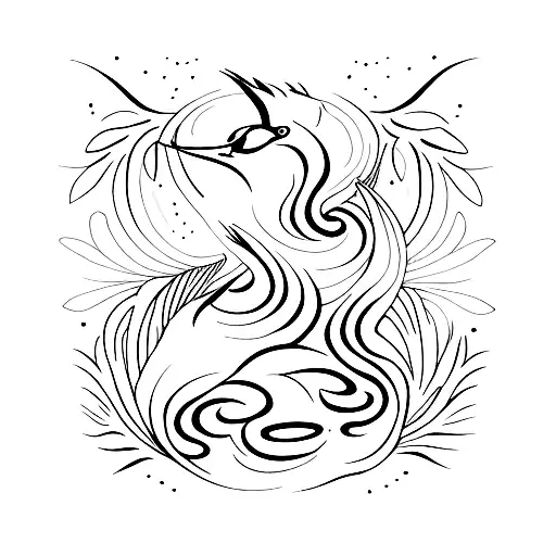 Feminine Fine Line Phoenix