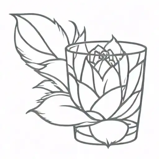 Blue Agave With Tequila Shot Glass