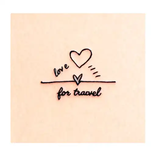 Tiny Tattoo Featuring A Love For Travel That Is Small And Outline