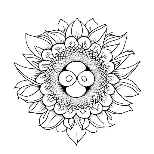 Sunflower Half Butterfly