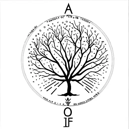 A Minimalist Tattoo With A Tree Of Life To Represent The Family