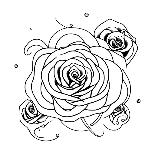 Submerged Rose Surrounded By Pearls Masculine