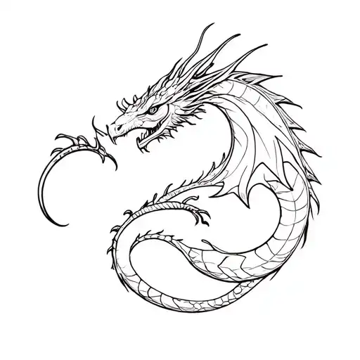 Fine Line Dragon
