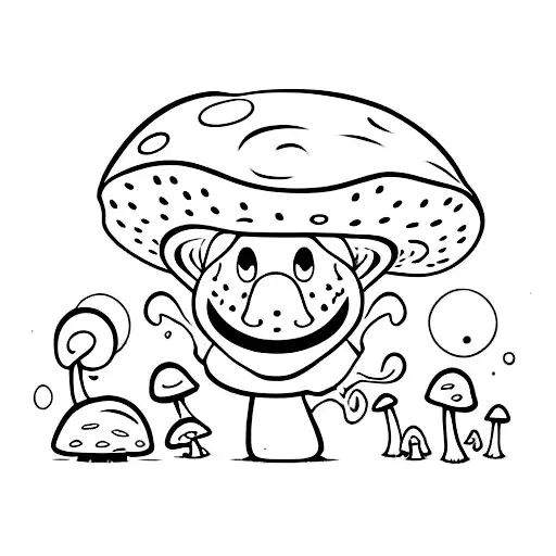 Mushroom Cartoon Character