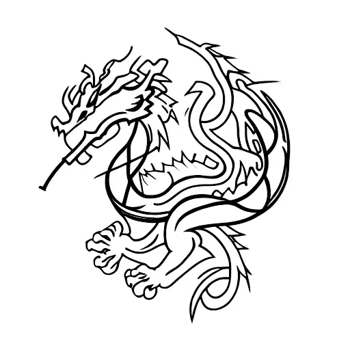 Dragon Around Spear