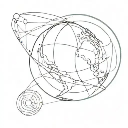 Spinning Globe Showing Movement