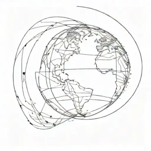 Spinning Globe Showing Movement