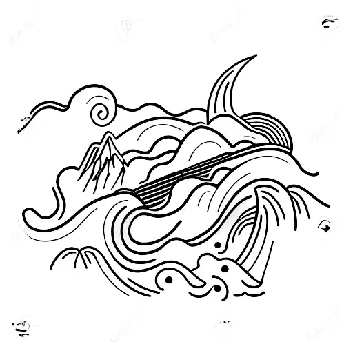 Waves And Mountains In Guitar