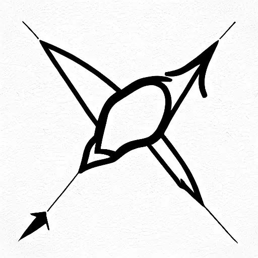 Arrow And The Start Of The Arrow There Some Flowers