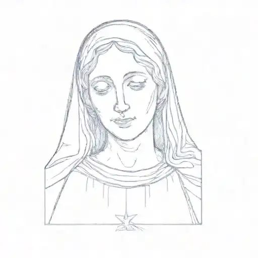 A Statue Of The Virgin Mary