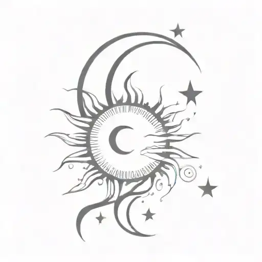 Moon And Sun For Forearm