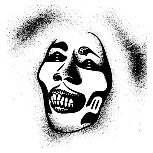 Bob Marley Face With Mexican Skull In The Hair