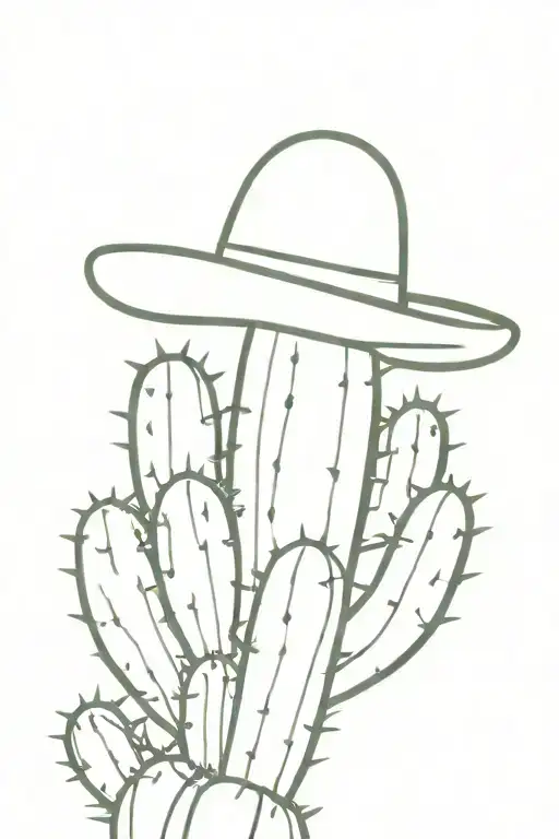 Cactus Wearing A Vietnamese Hat