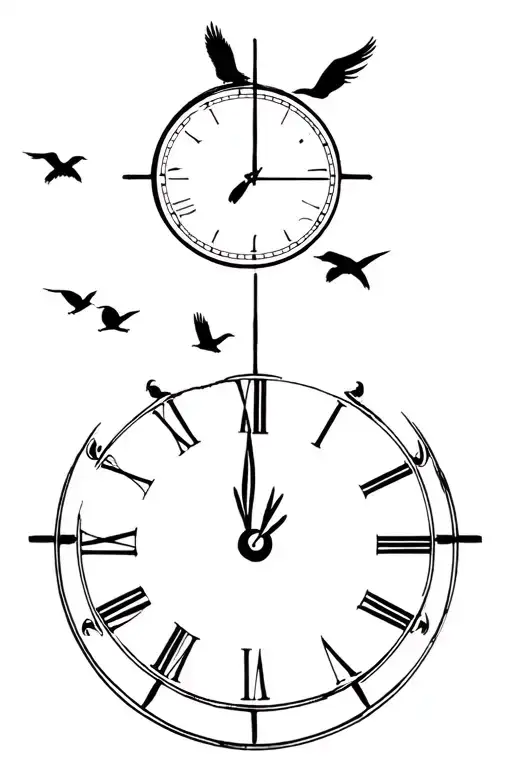 Clock And Birds