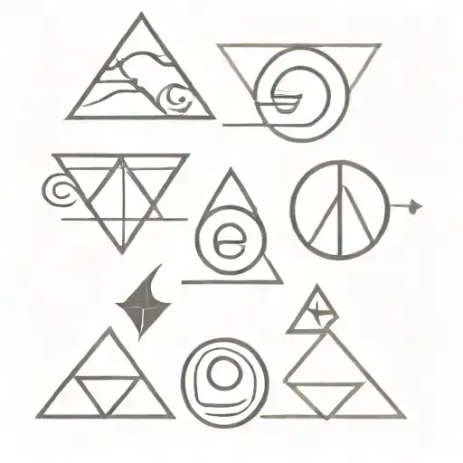 Four Elements And Triathlon Symbol Incorporated