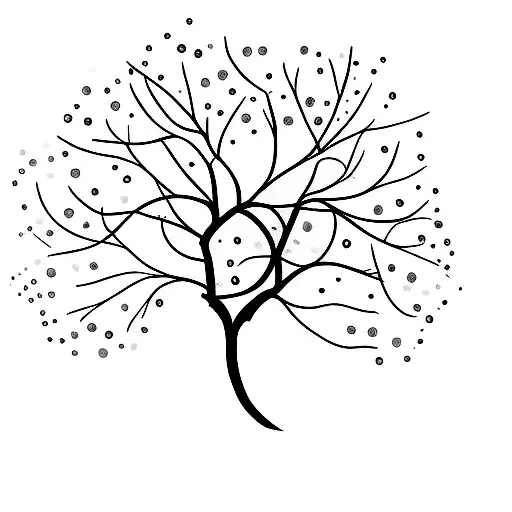 A Minimalistic Tree Design Incorporating The Birth Flowers Of April And January