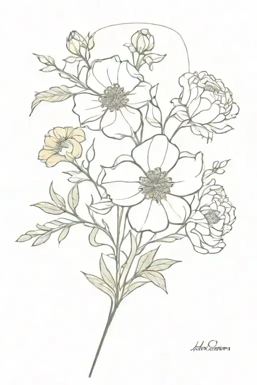 Birth Flower Bouquet January February July August September