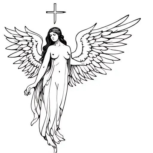 Melancholic Angel Tattoo Spain Religion Sadness