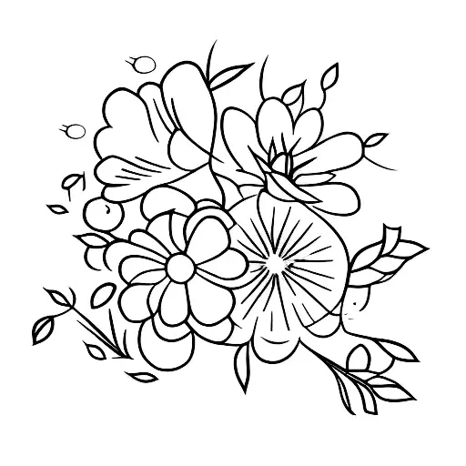 A Peaceful Nature Walk With A Trail Of Flowers