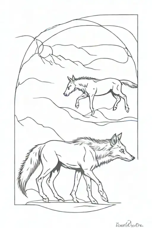 Coyote & Horse