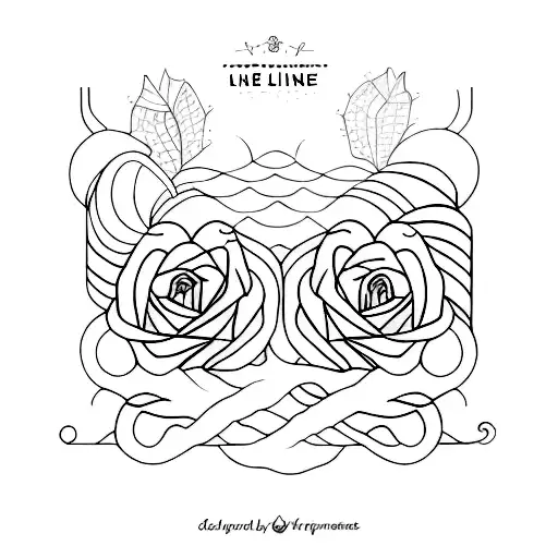 Fine Line Tattoo Of A Couple