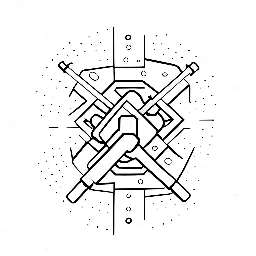 Abstract Representation Of A Dumbbell