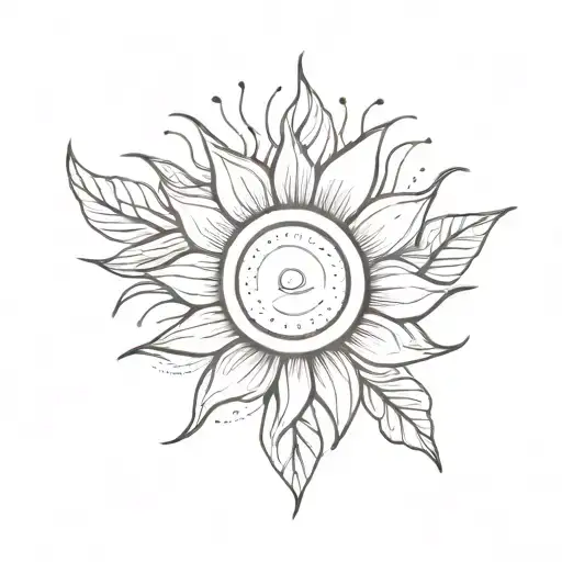 Sun And Sunflower Spiritual