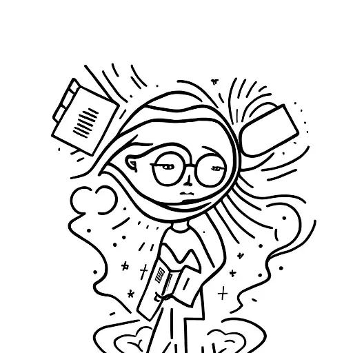 A Portrait Of A Strong Female Author With Her Famous Book In Hand