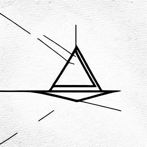 Geometric Overlapping Triangle Line