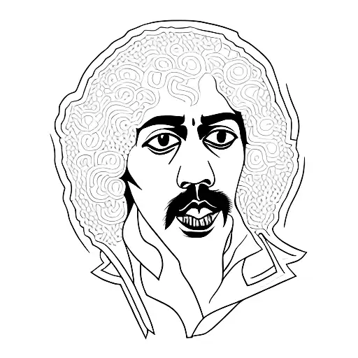 Combine Phil Lynott's Face With A Minimalist Representation Of His Favorite Thin Lizzy Album Cover