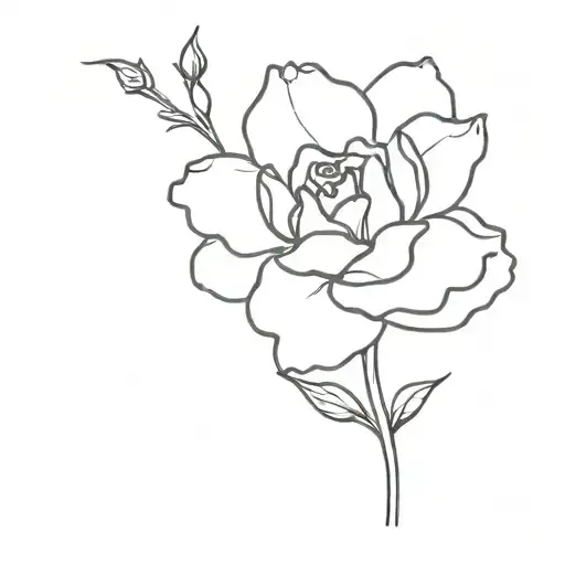 Carnation Flower With A Star