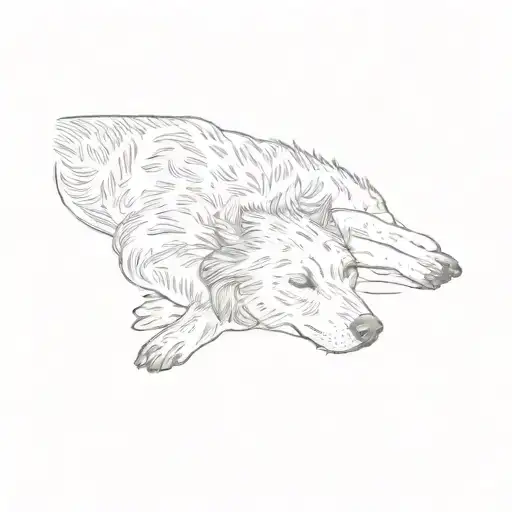 A Dog Sleeping On A Person's Lap