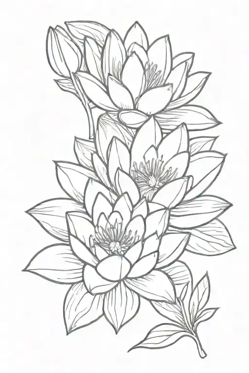 Water Lily Intertwined