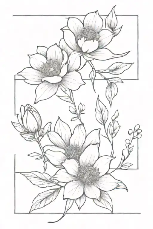 Birth Flowers Intertwined May October And November Birthstones