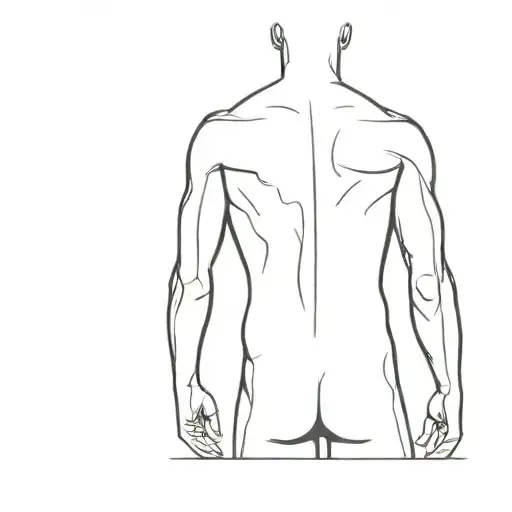 Floating Male Body Outline